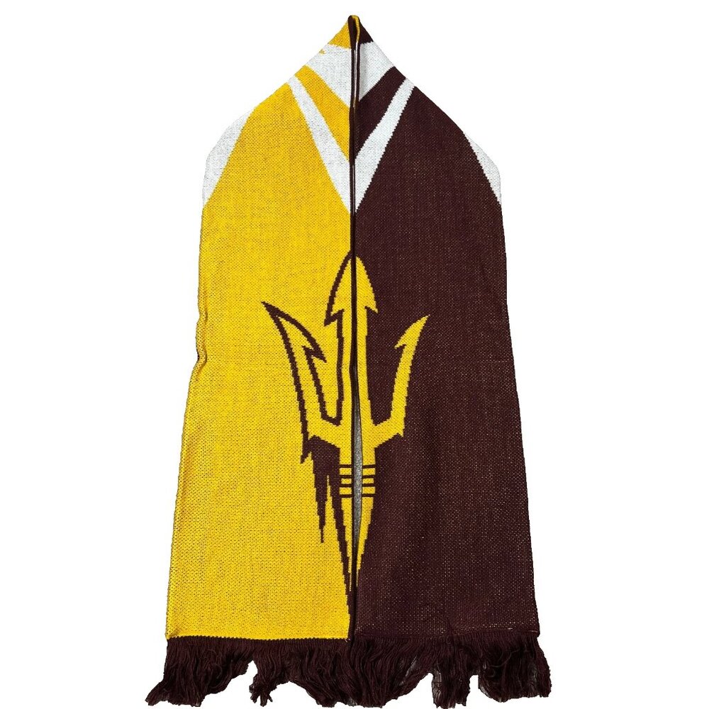Adidas Unisex One Size Maroon Yellow Football Arizona State Sun Devils Scarf NWT